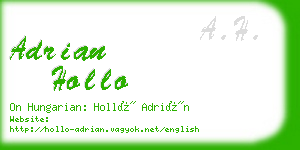 adrian hollo business card